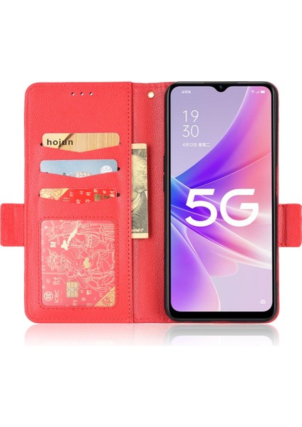 Oppo Için Kılıf A57 5G/A77 5g Cüzdan Kart Yuvaları Tutucu Manyetik Yan Toka (Yurt Dışından) indirimleri