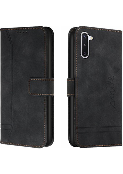 Samsung Galaxy Not 10 Için Telefon Kılıfı El Kayışı Flip Folio Cüzdan Kart Pu (Yurt Dışından)