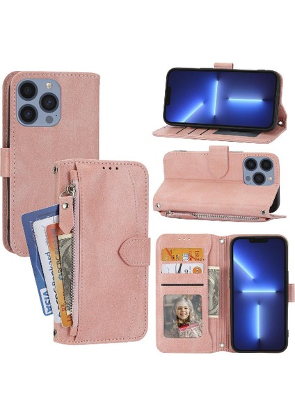Iphone 15 Için Flip Case Artı Anti Scratch Kickstand Kart Tutucu Pu (Yurt Dışından)