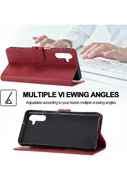 Cüzdan Kılıf Samsung Galaxy A34 Için Kickstand Kart Tutucu Kabartmalı Tüm (Yurt Dışından) fırsatları