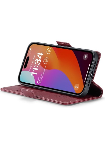 IPhone 15 Pro Anti Dolandırıcılık Kart Yuvası Kickstand Darbeye Dayanıklı (Yurt Dışından)