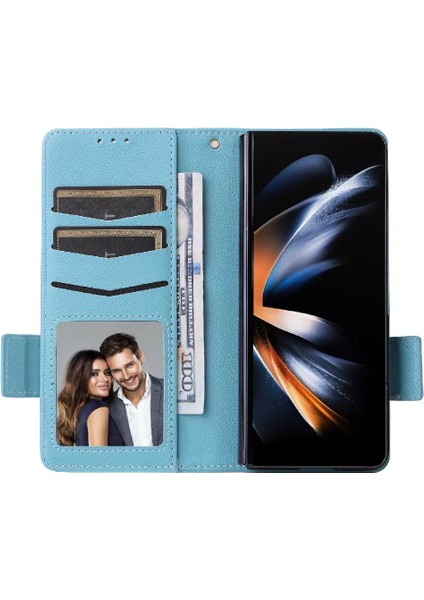 Samsung Galaxy Z Için Kılıf Fold 5 Cüzdan Yan Toka Manyetik Pu Deri (Yurt Dışından) modelleri