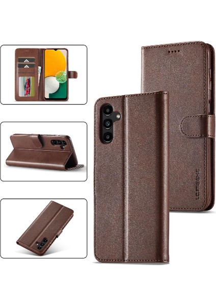 Samsung Galaxy A13 5g Için Kılıf Tutucu ile Buzağı Doku Yatay Çevirme (Yurt Dışından)