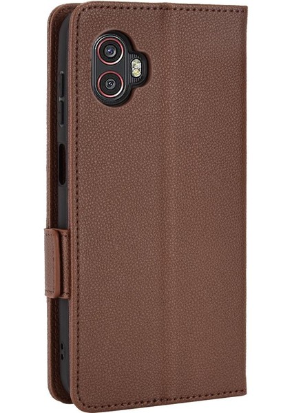 Samsung Galaxy Xcover6 Pro Pu Deri Manyetik Kart Yuvaları Tutucu (Yurt Dışından)
