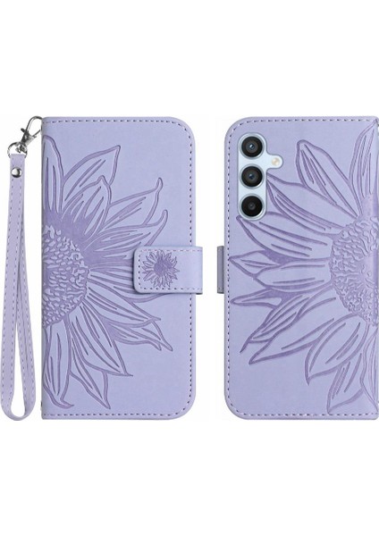 Samsung Galaxy S24 Artı Kart Yuvaları Tutucu ile Kısa Kayış Flip (Yurt Dışından)