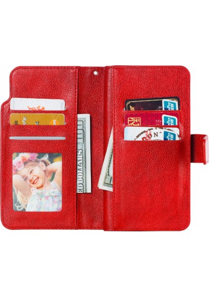 Samsung Galaxy S10 Artı 9 Kart Yuvaları Manyetik Cüzdan Kickstand Pu (Yurt Dışından)