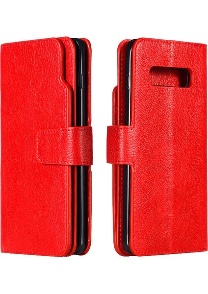 Samsung Galaxy S10 Artı 9 Kart Yuvaları Manyetik Cüzdan Kickstand Pu (Yurt Dışından)