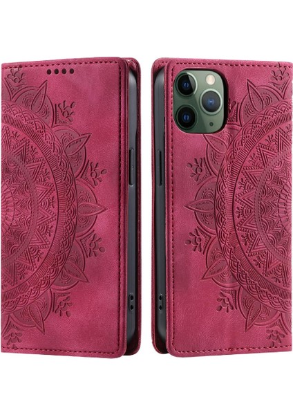 IPhone 11 Için Kılıf Pro Max Kart Ekleme Pu Deri Tam Koruma (Yurt Dışından)