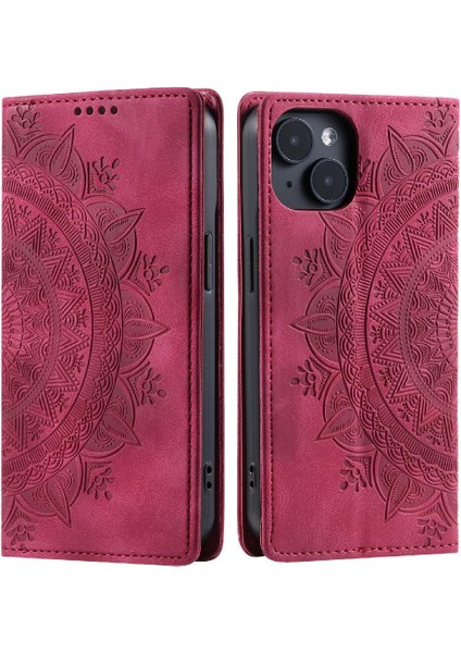 IPhone 13 Için Kılıf Mini Pu Deri Kart Ekleme Yan Toka Çevirme (Yurt Dışından)