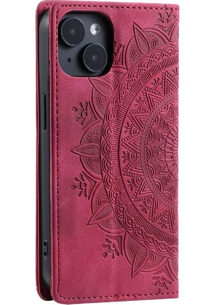 IPhone 13 Için Kılıf Mini Pu Deri Kart Ekleme Yan Toka Çevirme (Yurt Dışından)