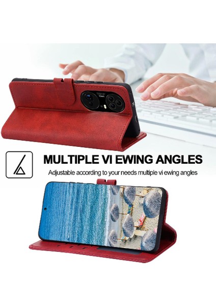 Cüzdan Kılıf Için Huawei P50 Pro Tüm Yuvarlak Koruma Kickstand Manyetik (Yurt Dışından) indirimleri
