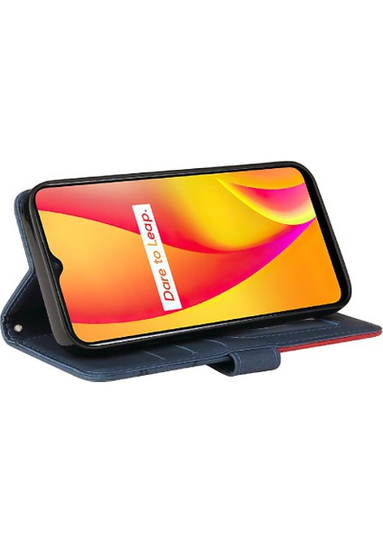 Kart Yuvası Standı Iki Renkli Realme C15 Kickstand Koruyucu Kılıf (Yurt Dışından)