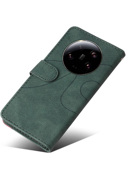 Kart Yuvası Standı Pu Flip ile Xiaomi 13 Ultra Iki Renkli Dikiş Için Kılıf (Yurt Dışından) modelleri