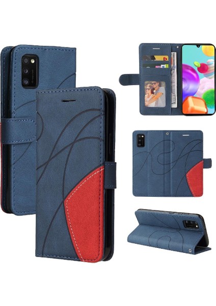 Kart Yuvası Standı Kickstand Koruyucu Pu ile Samsung Galaxy Case Için Kılıf (Yurt Dışından)