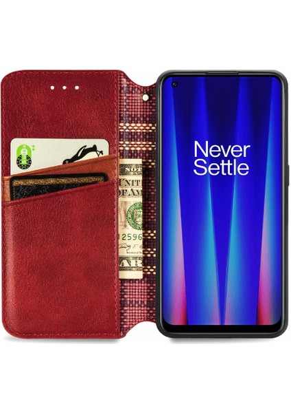 Oneplus Nord Ce 2 5g Için Kılıf Moda Tasarım Kapak Çevirin Deri Kılıf (Yurt Dışından)