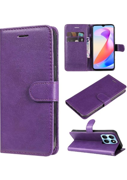 Onur Için Flip Case X6A 4g Klasik Düz Renk Iş Cüzdan Telefon Kılıfı (Yurt Dışından)
