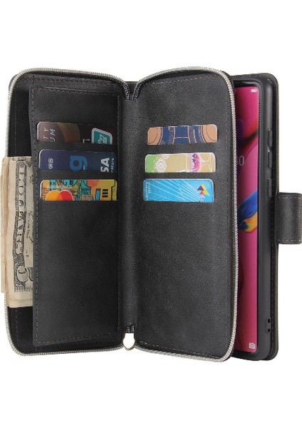 El Kayışı Flip ile 9 Kart Yuvaları ile Huawei P30 Cüzdan Kılıf Için Kılıf (Yurt Dışından) fiyatları