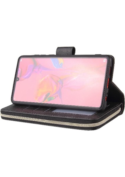 El Kayışı Flip ile 9 Kart Yuvaları ile Huawei P30 Cüzdan Kılıf Için Kılıf (Yurt Dışından) fırsatları