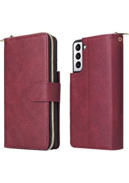 Samsung Galaxy S21 Kart Tutucu Cüzdan Durumda 9 Kart Yuvaları ile Flip (Yurt Dışından)