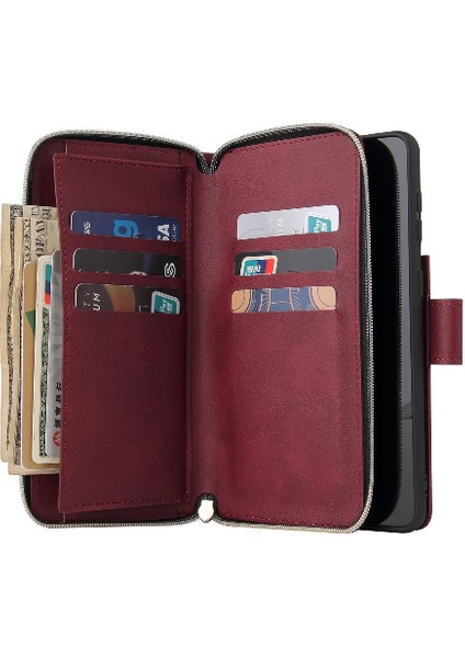 Samsung Galaxy S21 Kart Tutucu Cüzdan Durumda 9 Kart Yuvaları ile Flip (Yurt Dışından) modelleri