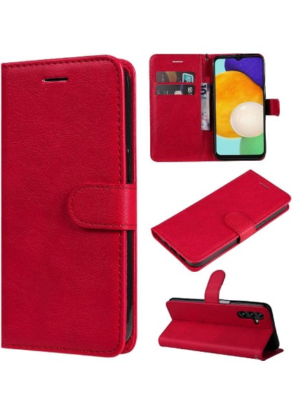 Kart Yuvası ile Samsung Galaxy A13 5g Klasik Düz Renk Için Flip Case (Yurt Dışından)
