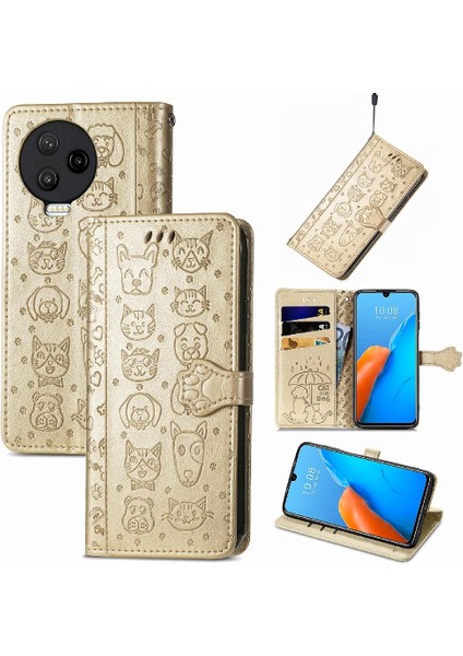 Infinix Not 12 Pro Karikatür Hayvanlar Için Kılıf Kısa Kayış Kapak Kılıfı (Yurt Dışından)