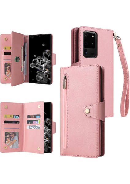 El Kayışı Kart Tutucu Manyetik ile Samsung Galaxy S20 Ultra Için Kılıf (Yurt Dışından)