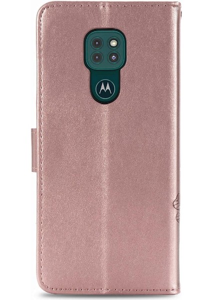 Motorola Moto G9 Oynamak Için Kılıf Zarif Iş Deri Kılıf Dört Yaprak (Yurt Dışından) fırsatları