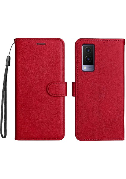 Vivo V21E 5g Klasik Düz Renk Iş Cüzdan Telefon Kılıfı Için Flip Case (Yurt Dışından)