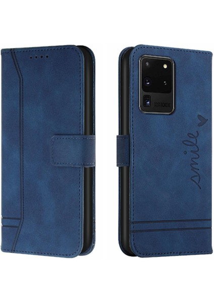 Samsung Galaxy S20 Ultra Flip Folio Cüzdan Için Telefon Kılıfı El Kayışı Pu (Yurt Dışından)