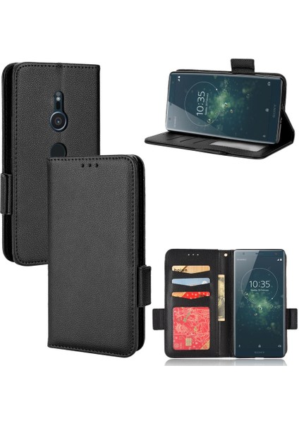 Sony Xperia Xz2 Cüzdan Manyetik Yan Toka Kart Yuvaları Tutucu Pu (Yurt Dışından)