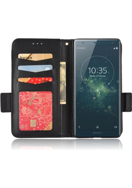 Sony Xperia Xz2 Cüzdan Manyetik Yan Toka Kart Yuvaları Tutucu Pu (Yurt Dışından) modelleri