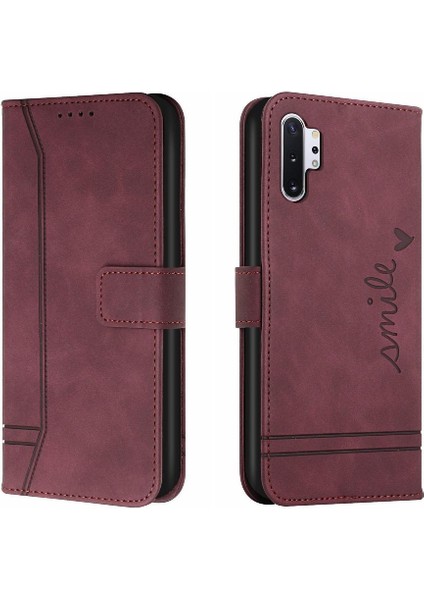 Telefon Kılıfı Için Samsung Galaxy Not 10 Artı Kart Yuvaları Kapak El Kayışı Pu (Yurt Dışından)