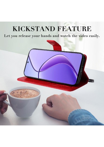 Gx Shop Realme 12 5g Manyetik Kapak Pu Deri Flip Kickstand Darbeye (Yurt Dışından)