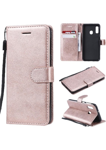 Samsung Galaxy A20E Iş Cüzdan Telefon Kılıfı Için Flip Case Klasik Katı (Yurt Dışından)
