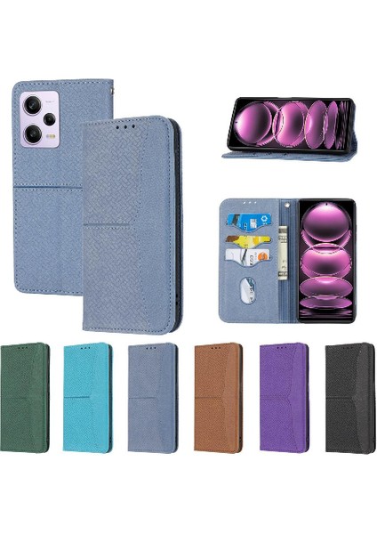 Xiaomi Redmi Için Not 12 4g Flip Folio Kitap El Cüzdan Pu Deri (Yurt Dışından)