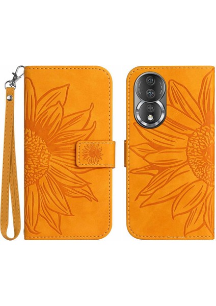 Onur 80 Flip Cüzdan Telefon Kılıfı Için Kart Yuvaları Tutucu Kısa Pu (Yurt Dışından)