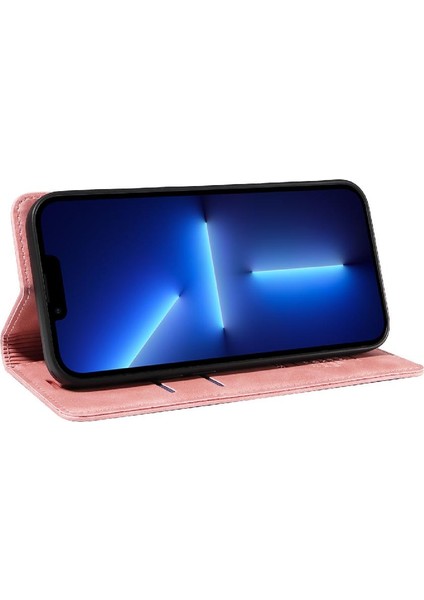 Iphone 13 Için Kılıf Pro Max Pu Deri Koruyucu Manyetik Folio Cüzdan (Yurt Dışından)