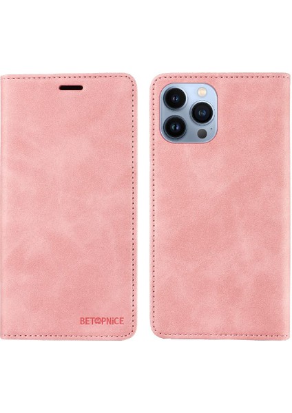 Iphone 13 Için Kılıf Pro Max Pu Deri Koruyucu Manyetik Folio Cüzdan (Yurt Dışından)