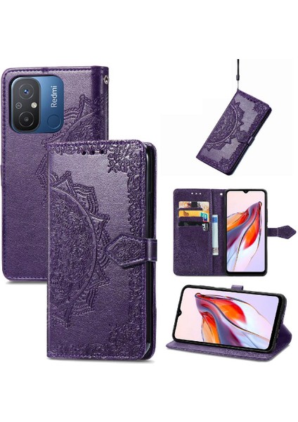 Redmi 12C Basit Iş Çevirme Kapağı Için Kılıf Zarif Desen Darbeye Dayanıklı (Yurt Dışından)