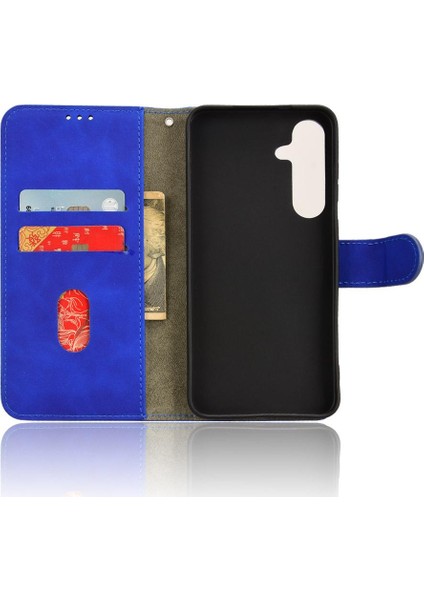 Kart Tutucu Kickstand Deri Folio Flip ile Samsung Galaxy S24 Için Kılıf (Yurt Dışından)