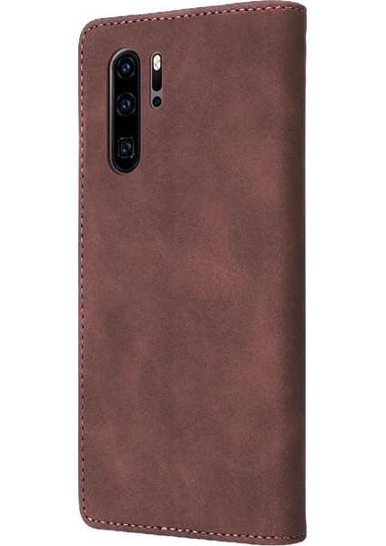 Huawei P30 Pro Darbeye Deri Kılıf Kapak Kapak Için Flip Case Basit (Yurt Dışından) modelleri