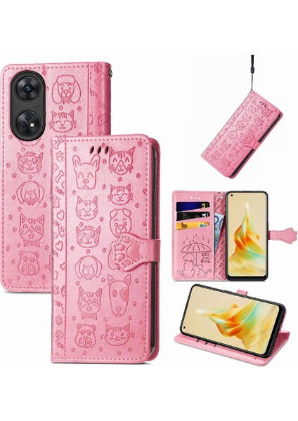 Oppo Oppo 8t 4g Flip Kapak Kılıf Için Kılıf Kısa Kayış Darbeye (Yurt Dışından)