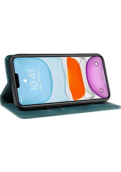 Iphone 11 Için Kılıf Pro Max Manyetik Koruyucu Folyo Cüzdan Pu Deri (Yurt Dışından)