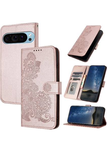 Kart Yuvası Standı ile Google Pixel 9 Pro Için Kılıf Flip Folio Kitap Kickstand (Yurt Dışından)