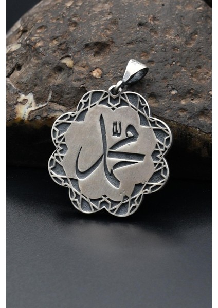 Gümüş Muhammed Resulullah (Sav) ve Mührü Şerif Çift Taraflı Kolye Ucu 925 Ayar Gümüş fırsatları