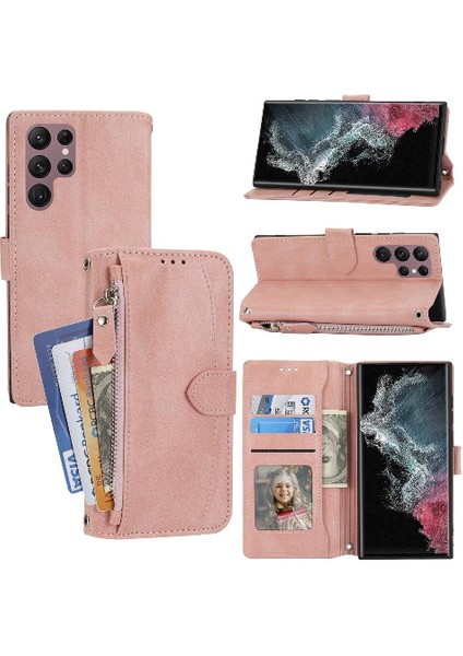 Samsung Galaxy S22 Için Flip Case Ultra 5g Kickstand Kart Tutucu Manyetik (Yurt Dışından)