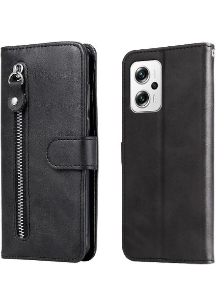 Xiaomi Poco F4 Gt Fermuar Koruyucu Kapak Deri Kart Yuvası (Yurt Dışından)