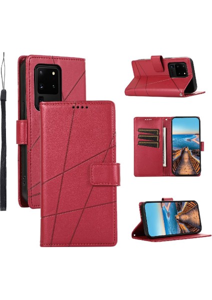 Samsung Galaxy S20 Ultra Darbeye Kickstand Şok Üç Için Flip Case (Yurt Dışından)