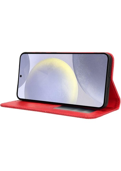 Gx Shop Samsung Galaxy S24 5g Cüzdan Pu Deri Manyetik Kapatma (Yurt Dışından)